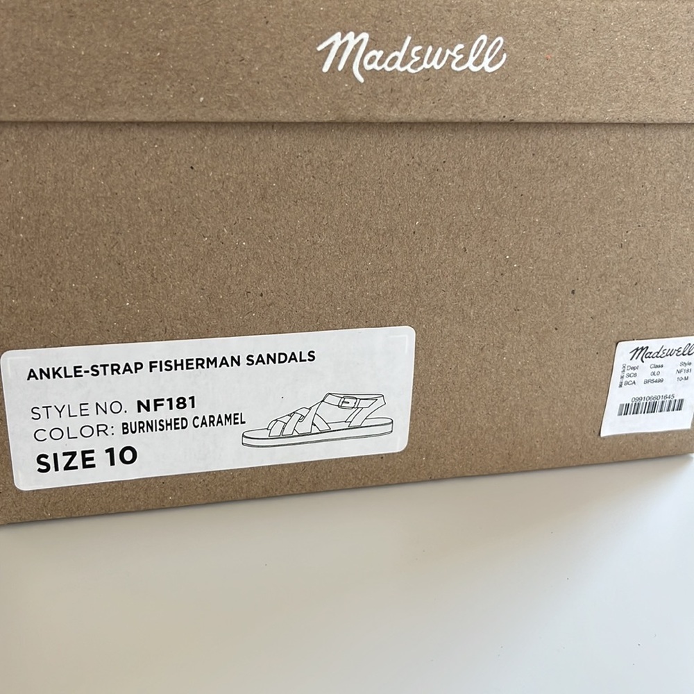 MADEWELL leather ankle strap platform fisherman sandals in burnished caramel - Picture 4 of 4